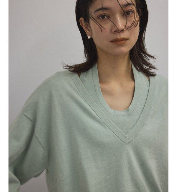 SALON adam et rope'「【J'aDoRe限定】【extreme cashmere（エクストリーム・カシミア）】deep V-neck T」|ニット・セーター|