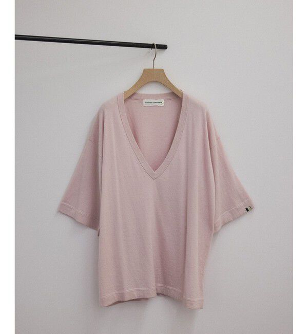 SALON adam et rope'「【J'aDoRe限定】【extreme cashmere（エクストリーム・カシミア）】deep V-neck T」|ニット・セーター|ピンク系サブ