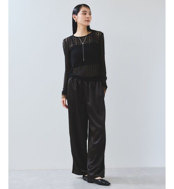 VIS「【WEB/一部店舗限定】レース配色プルオーバー」|Tシャツ・カットソー|