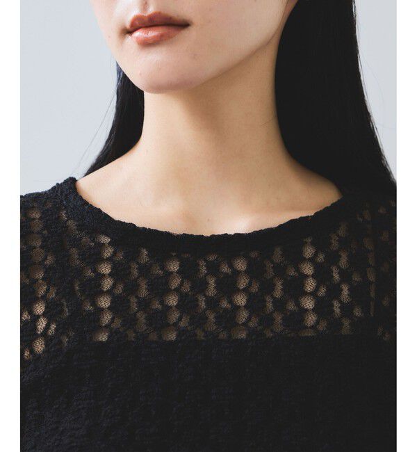 VIS「【WEB/一部店舗限定】レース配色プルオーバー」|Tシャツ・カットソー|