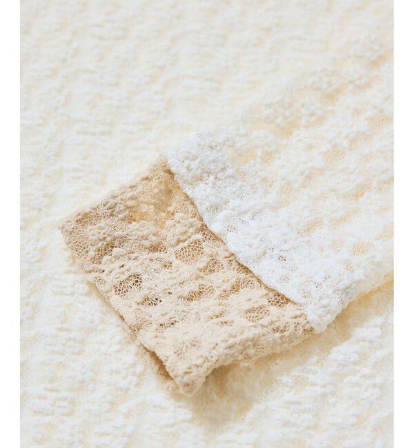 VIS「【WEB/一部店舗限定】レース配色プルオーバー」|Tシャツ・カットソー|