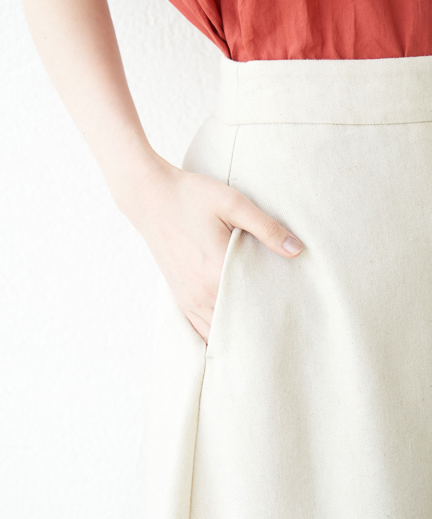 Rope&rsquo;Picnic「麻混フリンジフレアスカート」|スカート|