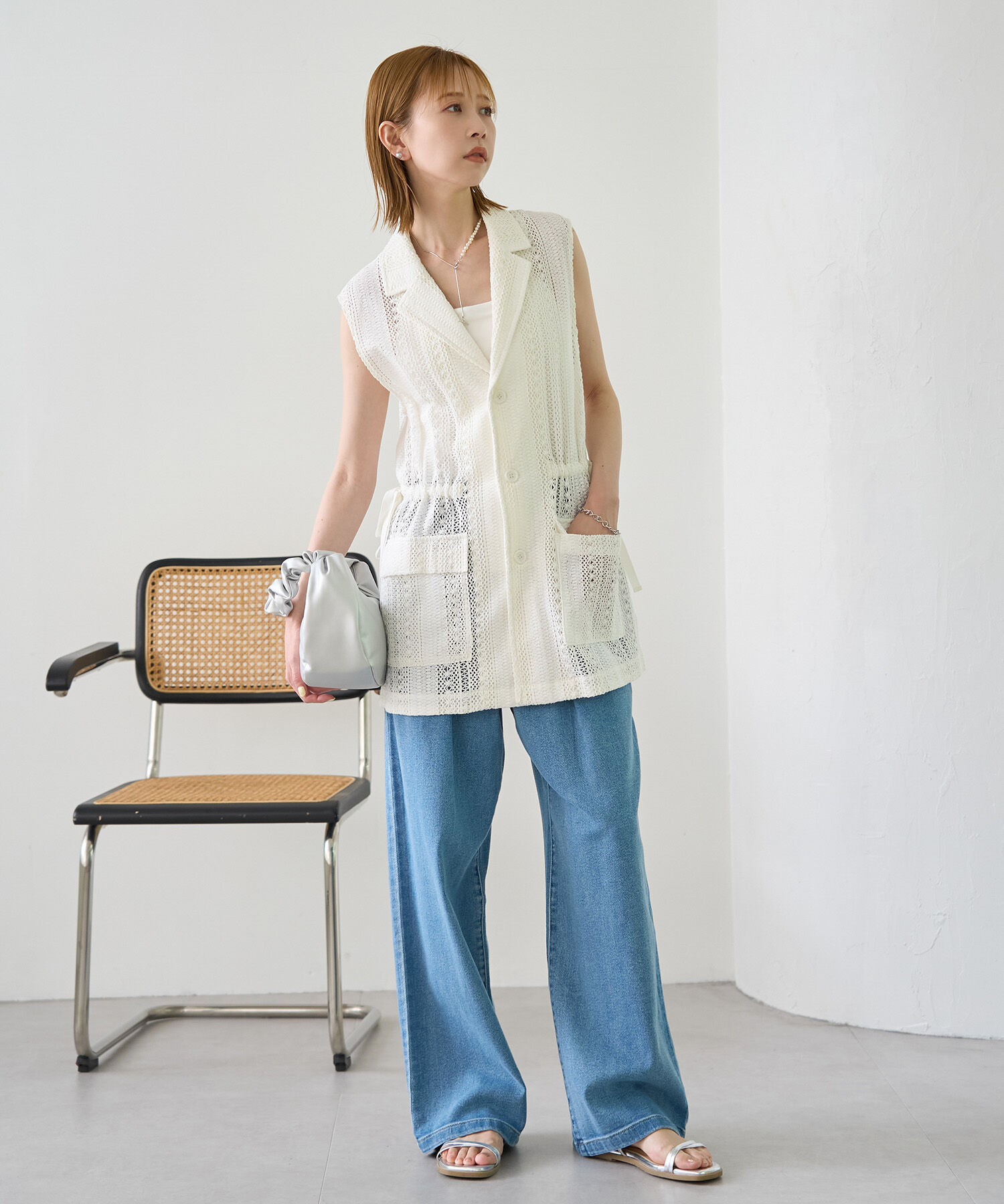 Rope&rsquo;Picnic「レースミリタリージレ」|ベスト・ジレ|