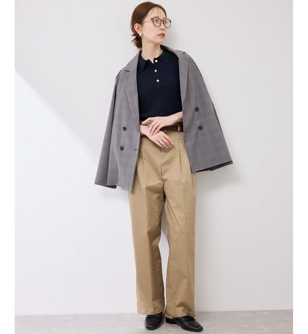 Rope&rsquo;Picnic「ミニケーブルハーフスリーブニットポロシャツ」|ポロシャツ|