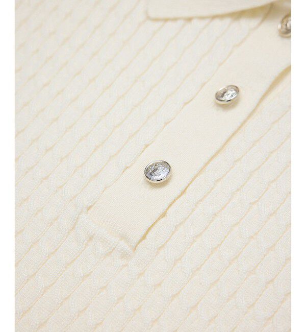 Rope&rsquo;Picnic「ミニケーブルハーフスリーブニットポロシャツ」|ポロシャツ|