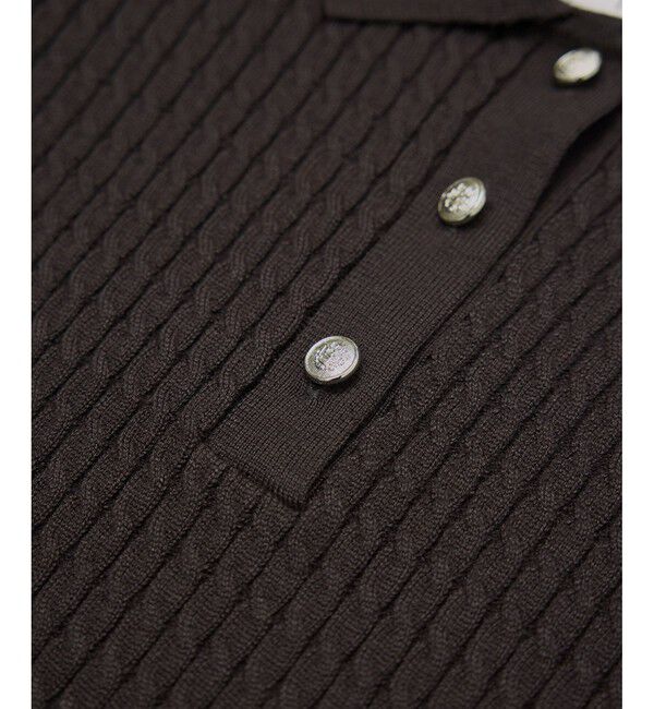 Rope&rsquo;Picnic「ミニケーブルハーフスリーブニットポロシャツ」|ポロシャツ|