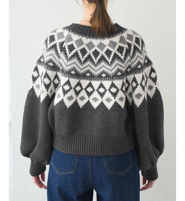 Rope&rsquo;Picnic「求心柄ボリュームスリーブカーディガン/イージーケア」|カーディガン|