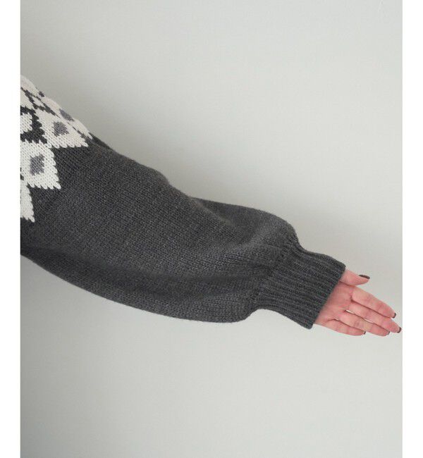 Rope&rsquo;Picnic「求心柄ボリュームスリーブカーディガン/イージーケア」|カーディガン|