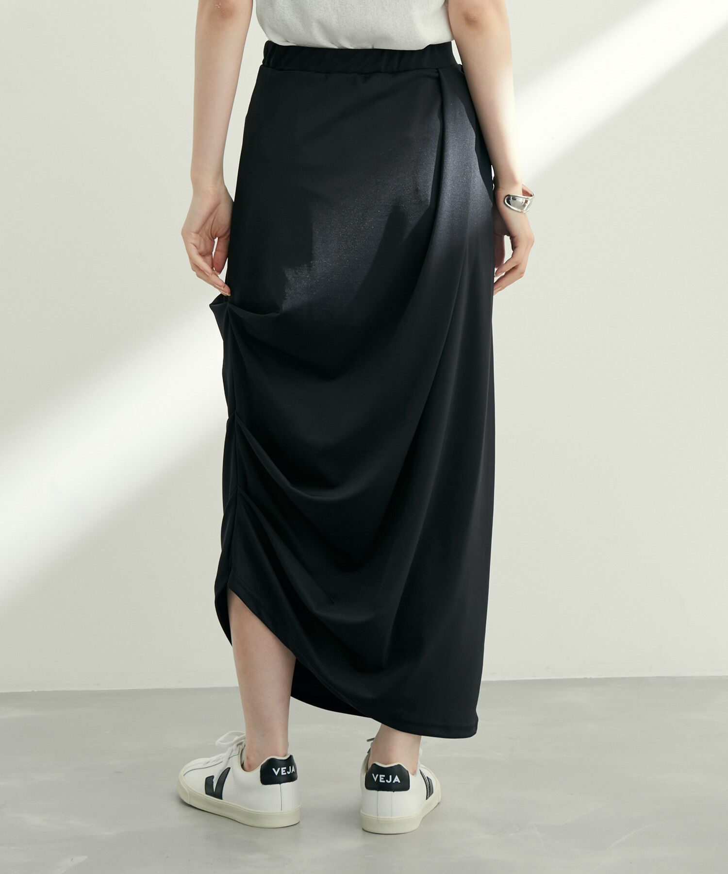 ADAM ET ROPE'「【サステナブル】スムースドレープスカート」|スカート|