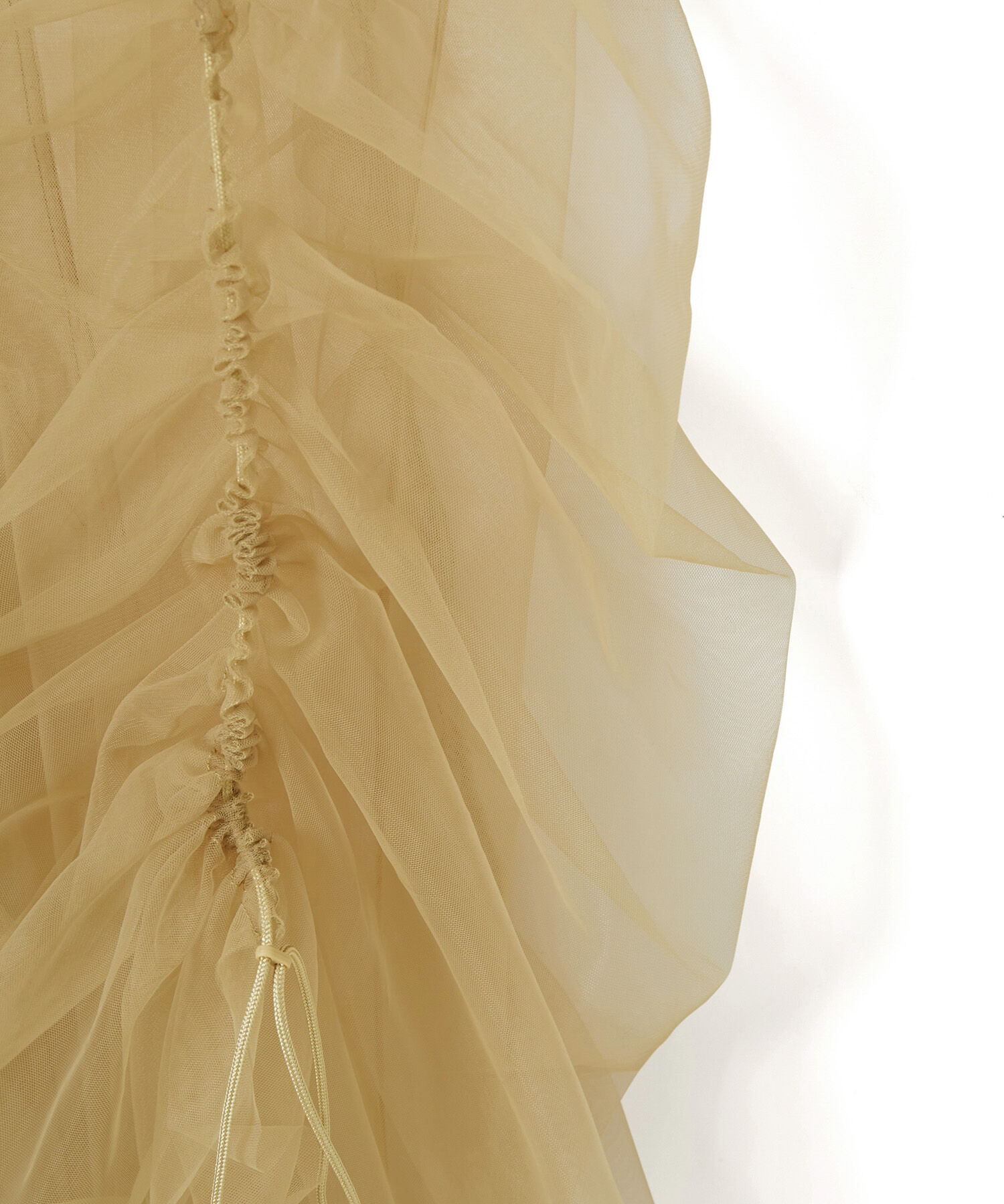 ADAM ET ROPE'「【逸品】ドロストリングチュールドレス」|ワンピース|