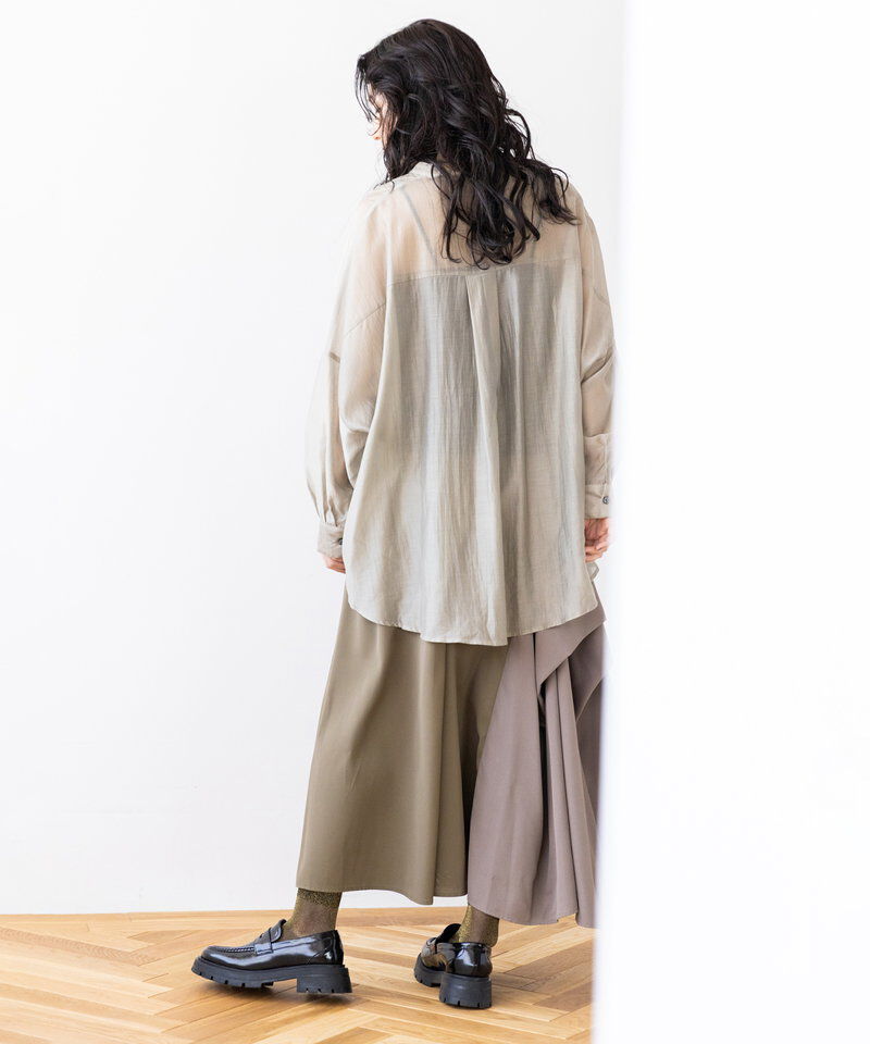  「イレギュラーヘムタックシアーシャツ」|シャツ・ブラウス|