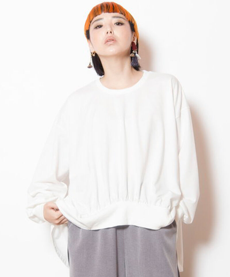  「ギャザープルオーバー」|Tシャツ・カットソー|WHITE