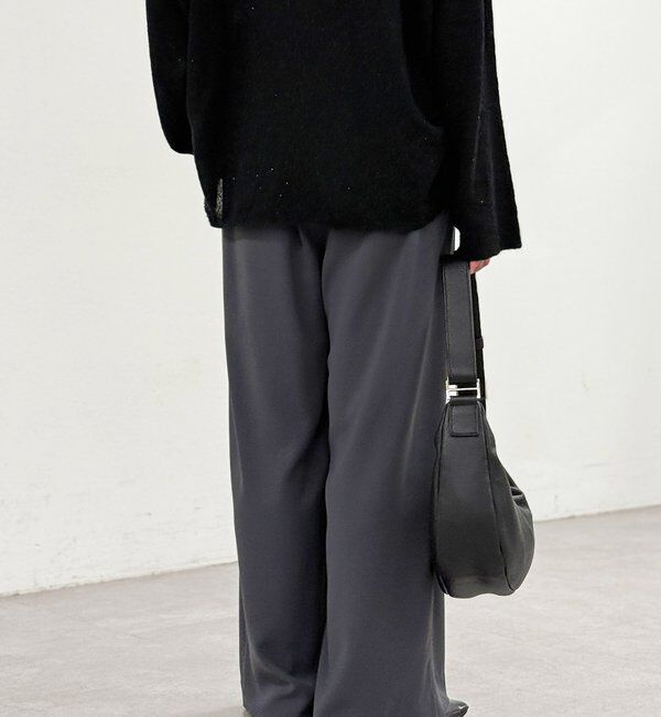  「【ウォッシャブル】【シーズンレスで使える】タックワイドスラックス」|チノ|