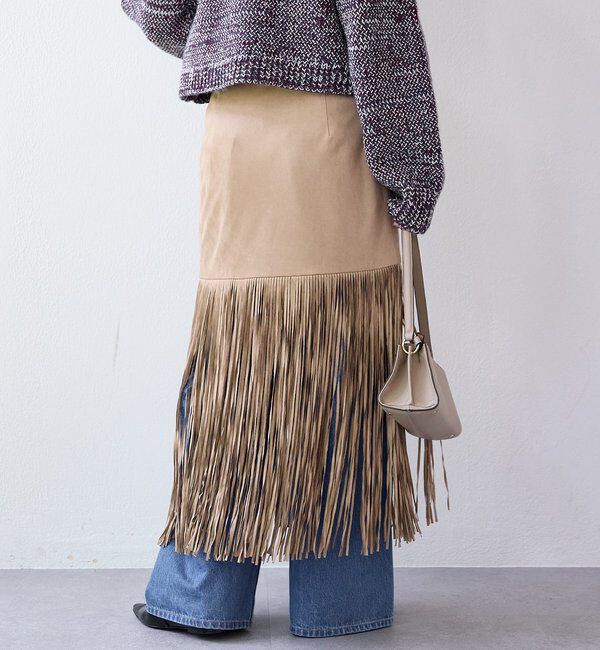  「予約【a Nice （ア ・ニース）】フリンジスカート」|スカート|
