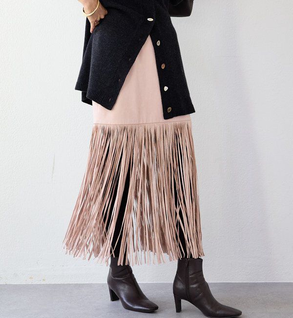  「予約【a Nice （ア ・ニース）】フリンジスカート」|スカート|