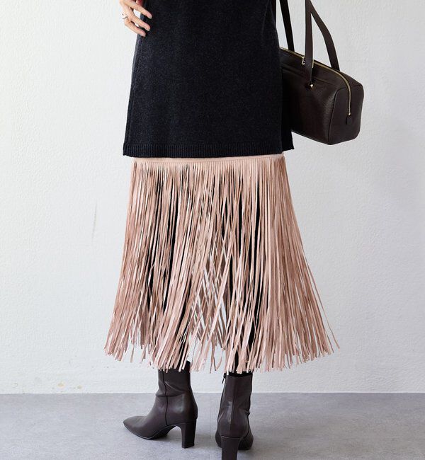  「予約【a Nice （ア ・ニース）】フリンジスカート」|スカート|