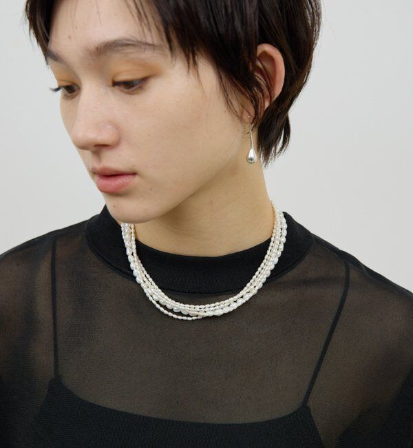  「【2.718】MIXパール5連ネックレス」|リング|