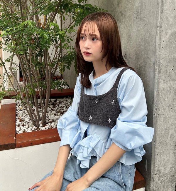  「ウェーブフリルブラウス」|シャツ・ブラウス|