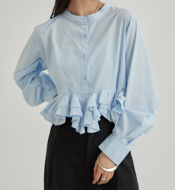  「ウェーブフリルブラウス」|シャツ・ブラウス|