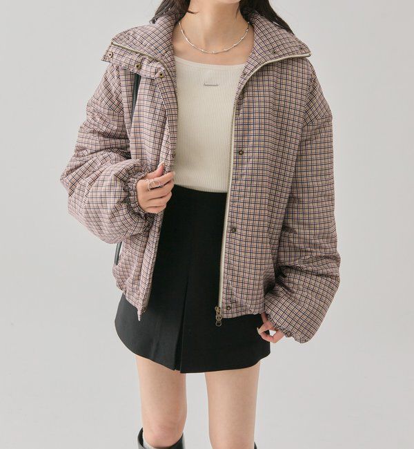  「中綿チェックダウン」|ダウン|