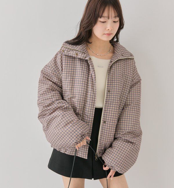  「中綿チェックダウン」|ダウン|