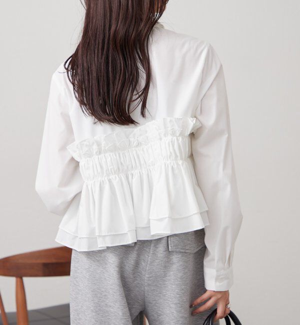  「シャーリングティアード ブラウス」|シャツ・ブラウス|