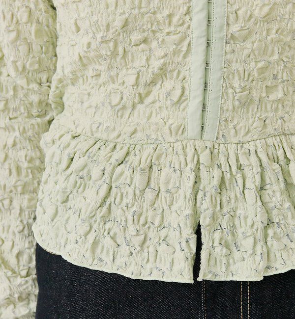  「シャーリングペプラム TOPS」|シャツ・ブラウス|