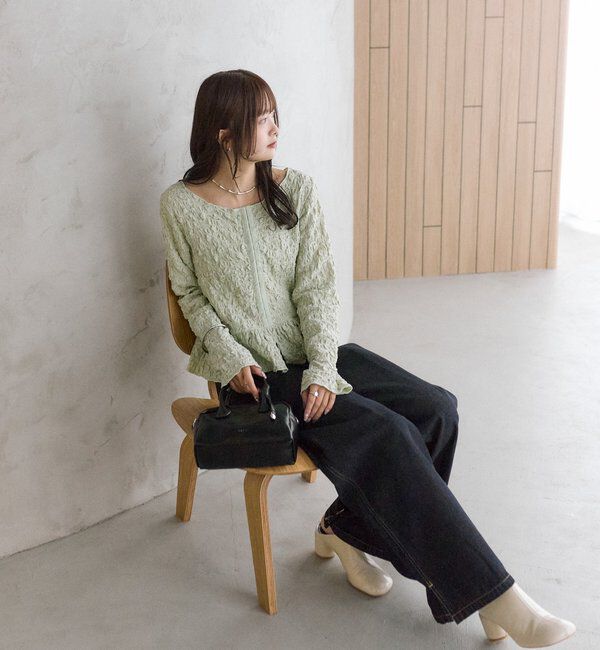  「シャーリングペプラム TOPS」|シャツ・ブラウス|