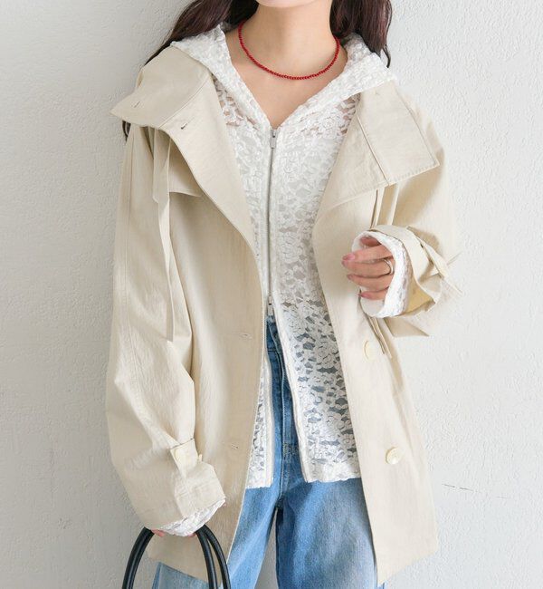  「スタンドカラーミドルトレンチ」|トレンチコート|