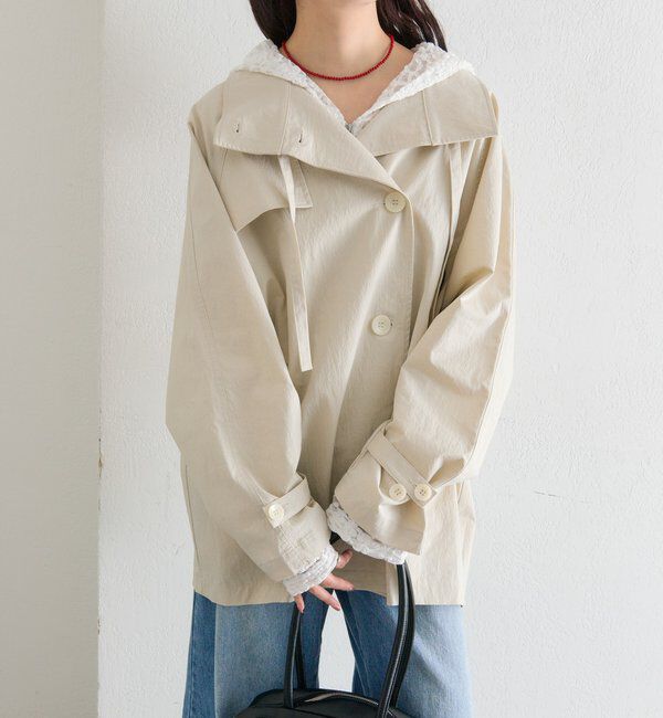  「スタンドカラーミドルトレンチ」|トレンチコート|