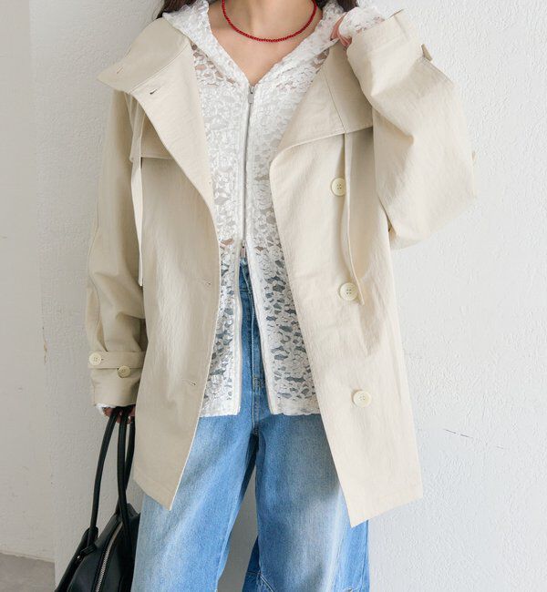  「スタンドカラーミドルトレンチ」|トレンチコート|