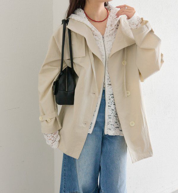  「スタンドカラーミドルトレンチ」|トレンチコート|