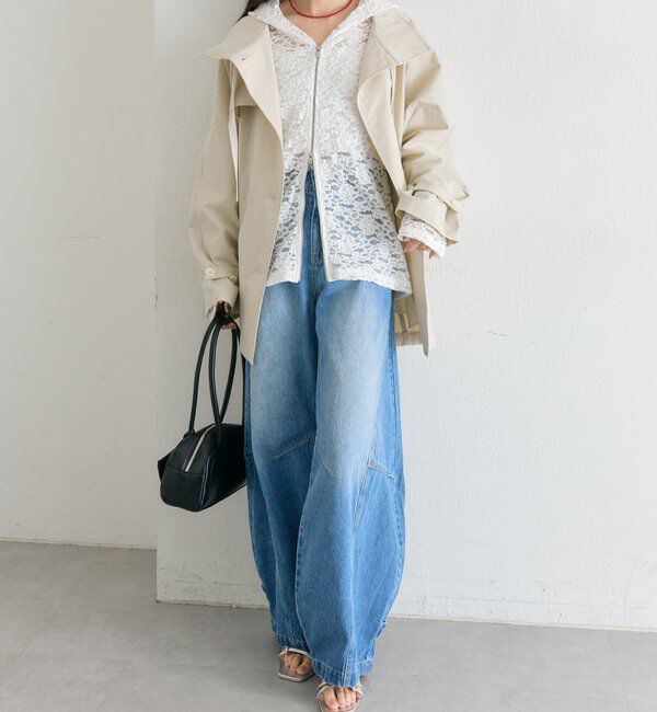  「スタンドカラーミドルトレンチ」|トレンチコート|