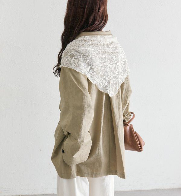  「スタンドカラーミドルトレンチ」|トレンチコート|