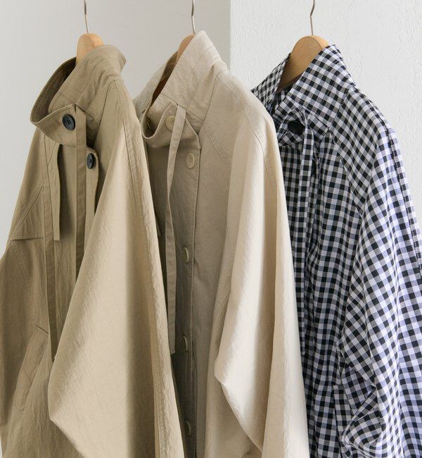  「スタンドカラーミドルトレンチ」|トレンチコート|