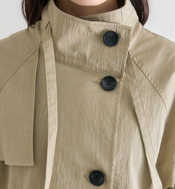  「スタンドカラーミドルトレンチ」|トレンチコート|
