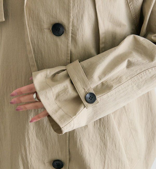  「スタンドカラーミドルトレンチ」|トレンチコート|