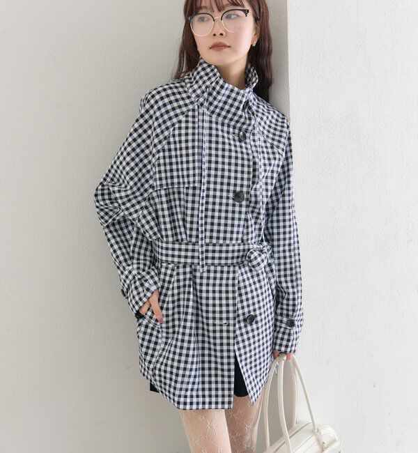  「スタンドカラーミドルトレンチ」|トレンチコート|