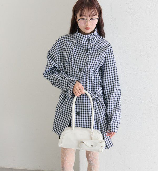  「スタンドカラーミドルトレンチ」|トレンチコート|