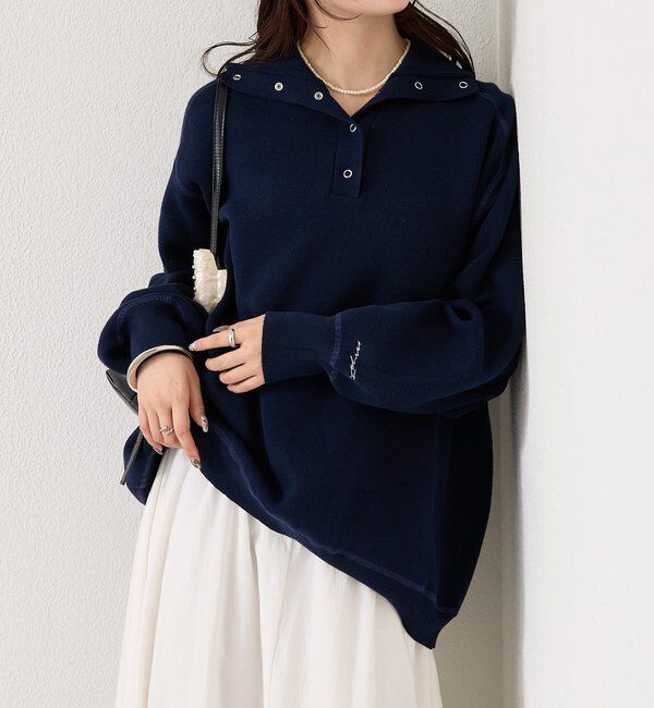  「26SSスウェットライクヘンリーニット」|ニット・セーター|