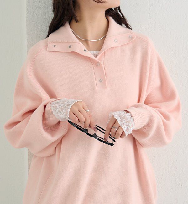  「26SSスウェットライクヘンリーニット」|ニット・セーター|