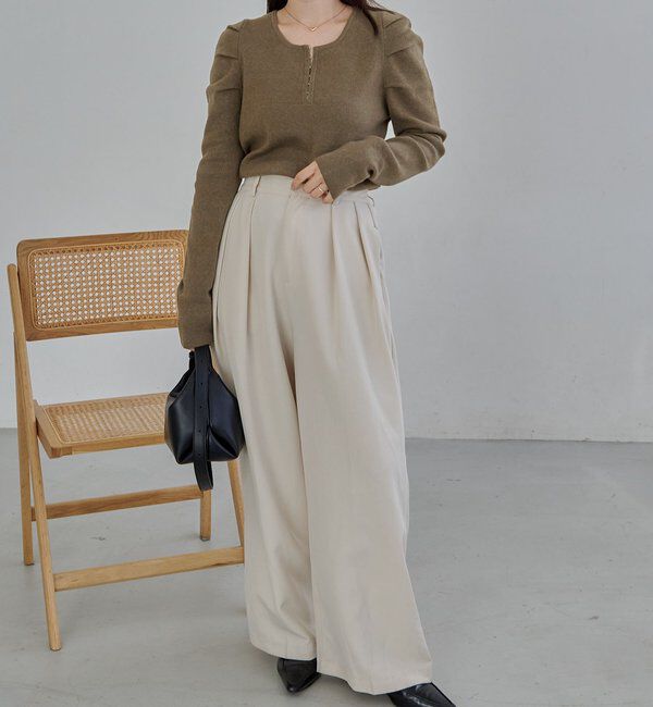  「ホックヘンリーパフニット」|ニット・セーター|