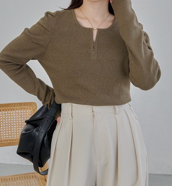  「ホックヘンリーパフニット」|ニット・セーター|