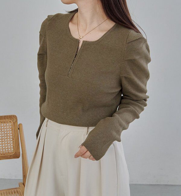  「ホックヘンリーパフニット」|ニット・セーター|