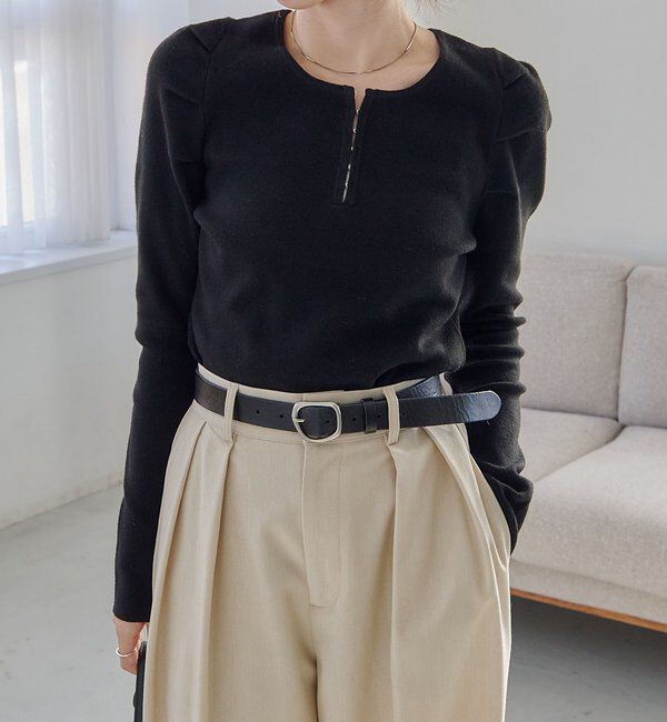  「ホックヘンリーパフニット」|ニット・セーター|