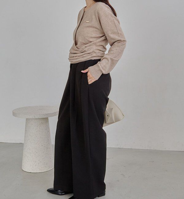  「カーディガン風アシメニット」|ニット・セーター|