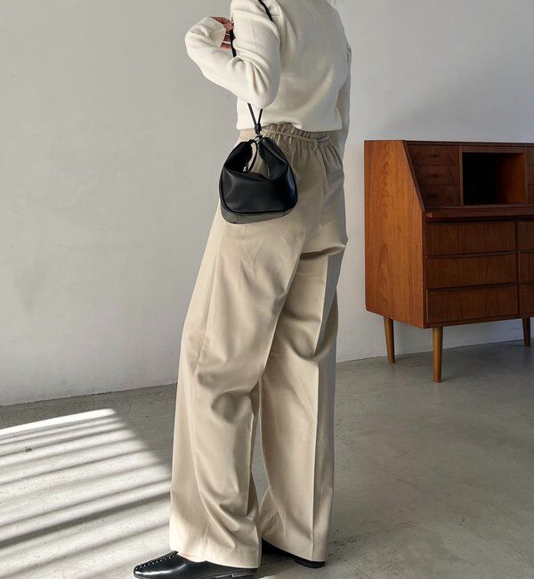  「【低身長サイズあり】ピンタックリボンパンツ」|チノ|