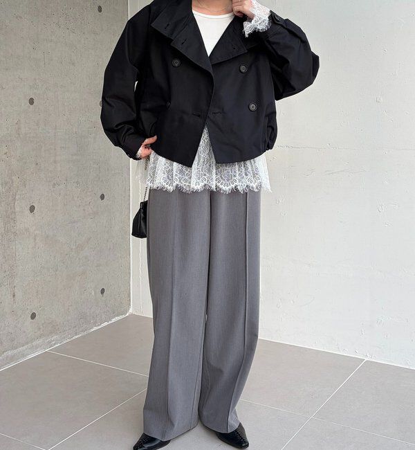  「【サイズ展開あり】ショートトレンチコート」|トレンチコート|