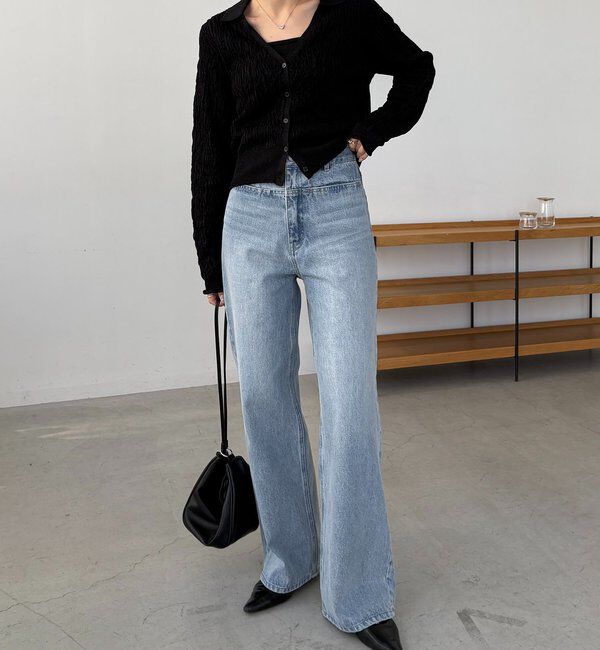  「変形シャーリングポロカーディガン」|カーディガン|