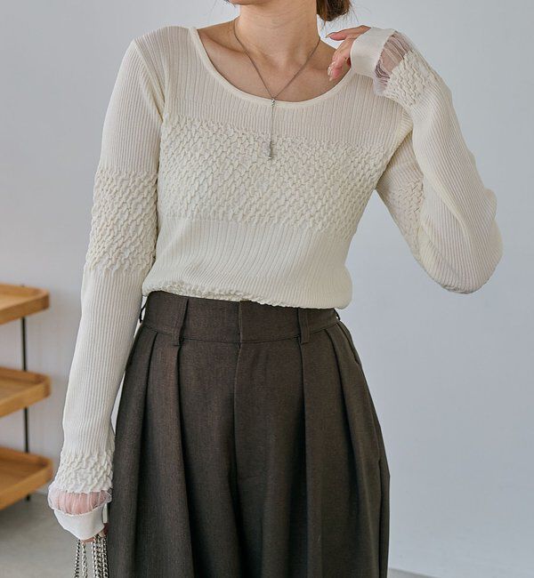  「シャーリングニット」|ニット・セーター|